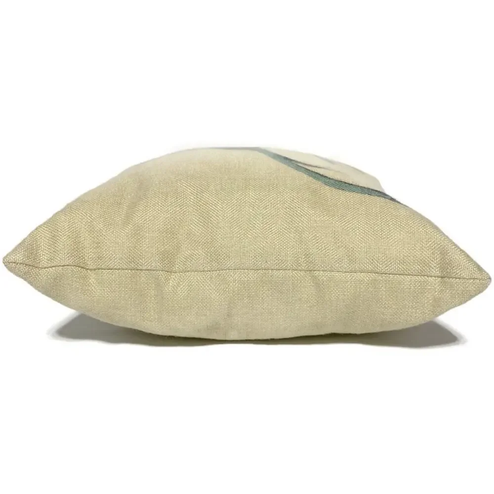 Deer Head Profile Accent Throw Pillow With 14 x 14 Inches Tan Brown